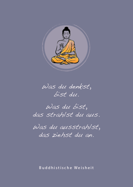 Buddha, buddhistisch, Postkarten, Weisheit